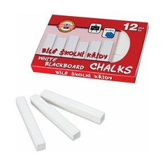 Мел белый KOH-I-NOOR (Чехия), набор 12 шт., квадратный, 11150500000, 4 шт.