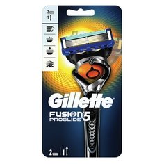 Бритва GILLETTE (Жиллет) "Fusion ProGlide", с 2 сменными кассетами, для мужчин, 1 шт.
