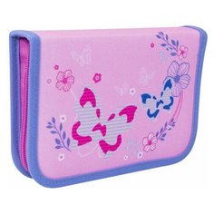 Пенал TIGER FAMILY 1 отделение, 2 откидные планки, ткань, "Marshmallow Butterfly", 20х14х4 см, 228953, TGPR-006C1E, 1 шт.