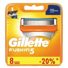 Сменные кассеты для бритья 8 шт., GILLETTE (Жиллет) "Fusion", для мужчин, 1 шт.