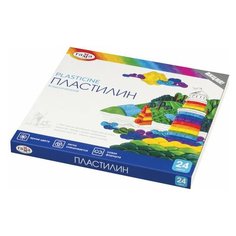 Пластилин классический ГАММА "Классический", 24 цвета, 480 г, со стеком, картонная упаковка, 281036, 2 шт. Gamma
