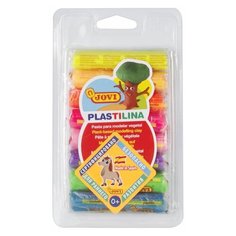 Пластилин на растительной основе JOVI (Испания), 8 цветов, 120 г, неоновый, 28F, 2 шт.