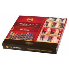 Пастель мягкая художественная KOH-I-NOOR "Toison Dor", 24 цвета, круглое сечение, 8514024005KS, 1 шт.