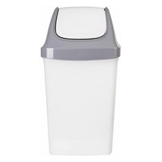 Ведро-контейнер 50 л, с крышкой (качающейся), для мусора, "Свинг", 74х40х35 см, серое, IDEA, М2464, 1 шт.