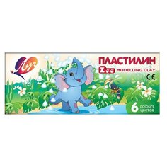 Пластилин классический ЛУЧ "Zoo", 6 цветов, 81 г, картонная коробка, 19С 1271-08, 8 шт.