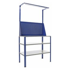 Верстак ПРАКТИК "Garage №115" (1980х1000х500 мм), металл + МДФ, 2 полки, экран, светодиодное освещение, К30399501346, 1 шт.