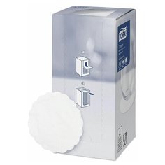 Подставки под чашку (коастер) бумажные TORK, комплект 250 шт., белые, 8-слойные, диаметр 9 см, зубчатый край, 474474, 1 шт.