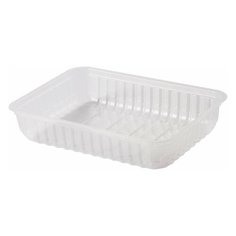 Одноразовые контейнеры, 500 мл, КОМПЛЕКТ 50 шт., БЕЗ КРЫШЕК, 179х132х37 мм, ПП, прозрачные, крышка 605091, 1 шт. Стиролпласт