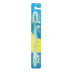 Зубная щетка ORAL-B (Орал-Би) 1-2-3 "Чистота-Свежесть-Сила", средняя, 4 шт.