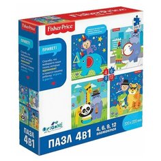 Пазл Fisher Price "Музыка", 4в1, 4-6-9-12 элементов, ORIGAMI, 04660, 2 шт.