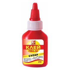 Клей ПВА-М ЛУЧ "Супер" (бумага, картон, кожа, ткань, дерево, стекло, фотографии), 25 г, 18С 1187-08, 11 шт.