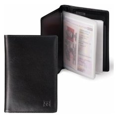 Бумажник водителя SERGIO BELOTTI, натуральная кожа, 6 пластиковых карманов, черный, Италия, 1423, 1 шт.