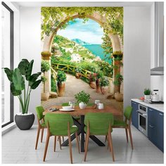 Фотообои флизелиновые Топ Фотообои Разноцветные 3D шары для детской 300х270 (ШхВ) темно-бежевый/бирюзовый/ярко-зеленый/светло-песочный/белый