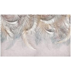 Фотообои флизелиновые Топ Фотообои Дизайнерские с листьями в светлых тонах 300х180 (ШхВ) розовато-серый/розово-коричневый/светло-коричневый/светло-бежевый/темно-бежевый