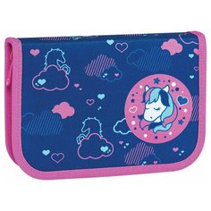 Пенал TIGER FAMILY с наполнением, 1 отделение, откидная планка, 23 предмета, "Unicorn Dreams", 20х14х4 см, 270229, 1 шт.