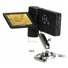 Микроскоп цифровой LEVENHUK DTX 500 Mobi, 20-500 кратный, 3" ЖК-монитор, камера 5 Мп, microSD, портативный, 61023, 1 шт.