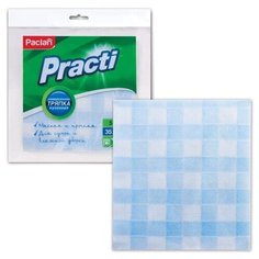 Салфетки универсальные, 35х35 см, КОМПЛЕКТ 5 шт., 50 г/м2, вискоза (спанлейс), PACLAN "Practi", 4 шт.