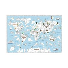 Карта-раскраска "Обитатели Земли", 101х69 см, 1 шт. ГеоДом