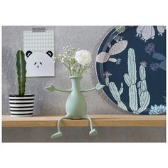 Ваза для цветов с гибкими ручками Florino мятная Peleg Design