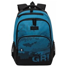 Рюкзак GRIZZLY молодежный, анатомическая спинка, карман для ноутбука, синий, 45х32х23 см, RU-130-1/2, 1 шт.