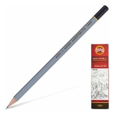 Карандаш чернографитный KOH-I-NOOR, 1 шт., "Gold Star", HB, без резинки, корпус серый, заточенный, 18600HB00104, 10 шт.