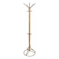 Вешалка-стойка "Стелла-1М", 1,85 м, основание 45 см, 5 крючков + 4 дополнительных, металл, бук, 1 шт. ТИТАН
