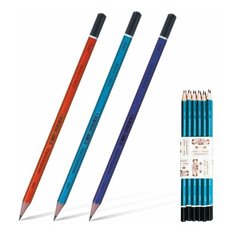 Карандаш чернографитный KOH-I-NOOR, 1 шт., "Scala", HB, без резинки, корпус ассорти, заточенный, 1672002000KDRU, 12 шт.