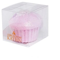 Шипучая соль для ванн Laboratory KATRIN Маффин Лавандовый Сахар 130 г Лаборатория Катрин