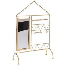 Подставка для украшений с зеркалом Koopman International Golden Pastel Золотая Пастель 1 шт