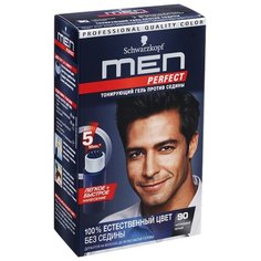 Schwarzkopf Men Perfect Тонирующий гель против седины, 90, Натуральный черный