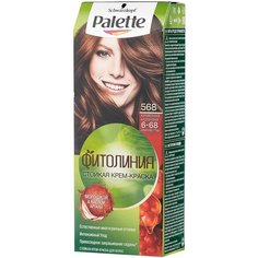 Palette Фитолиния Стойкая крем-краска для волос, 568 6-68 Карамельный каштановый, 110 мл