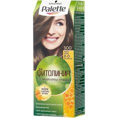 Palette Фитолиния Стойкая крем-краска для волос, 500 6-0 Темно-русый, 110 мл