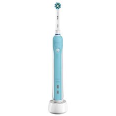 Электрическая зубная щетка Oral-B Pro 500 CrossAction, бело-голубой