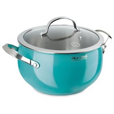 Кастрюля Rondell Turquoise, 5.8 л, голубой
