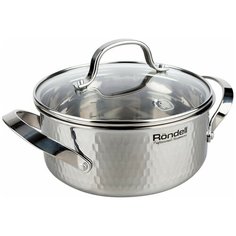 Кастрюля Rondell RainDrops, 1.9 л, серебристый