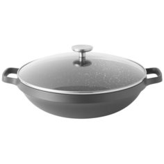 Сковорода-вок BergHOFF Gem 2307316, 32 см, с крышкой, черный