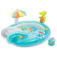 Игровой центр Intex Gator Play Center 57165, 201х170 см голубой/желтый/белый