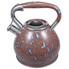 Winner Чайник со свистком WR-5038 3 л, коричневый/голубой