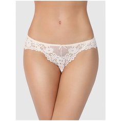 Vis-a-Vis Трусы бикини из микросетки с кружевом, размер XL, ivory
