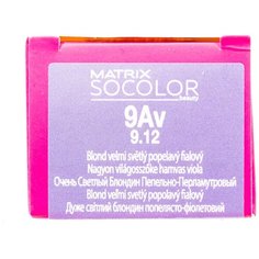 Matrix Socolor Beauty стойкая крем-краска для волос, 9Av очень светлый блондин пепельно-перламутровый, 90 мл