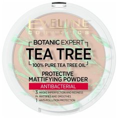 Eveline Cosmetics Пудра компактная Botanic Expert матирующая, антибактериальная 3 в 1 002 Ivory