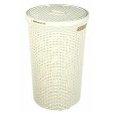 CURVER Корзина для белья Rattan style 39х39х61 см кремовый