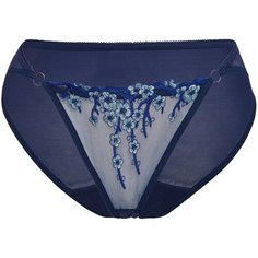 Le Cabaret Трусы слипы с вышивкой, размер 40-44, синий/голубой