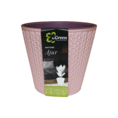Горшок InGreen Ajur ING6191, 1.6л, 16х14.5 см морозная слива