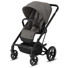 Прогулочная коляска Cybex Balios S Lux, с дождевиком, Soho grey/black frame, цвет шасси: черный