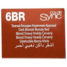 Matrix Color Sync краска для волос без аммиака, 6Br темный блондин коричнево-красный, 90 мл