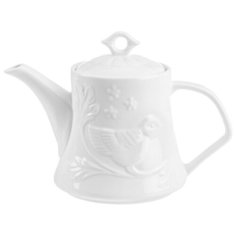 Elan gallery Заварочный чайник Птички на ветке 1,1 л, белый