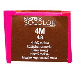 Matrix Socolor Beauty стойкая крем-краска для волос, 4M шатен мокка, 90 мл