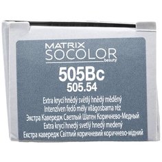 Matrix Socolor Beauty стойкая крем-краска для волос Extra coverage, 505Bc светлый шатен коричнево-медный, 90 мл