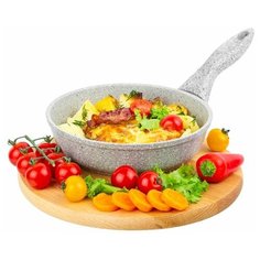 Сковорода глубокая Гармония вкуса "Серый агат", 18 см Elan Gallery